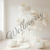 Ростовой цветок из бумаги "Пион белый White/White"